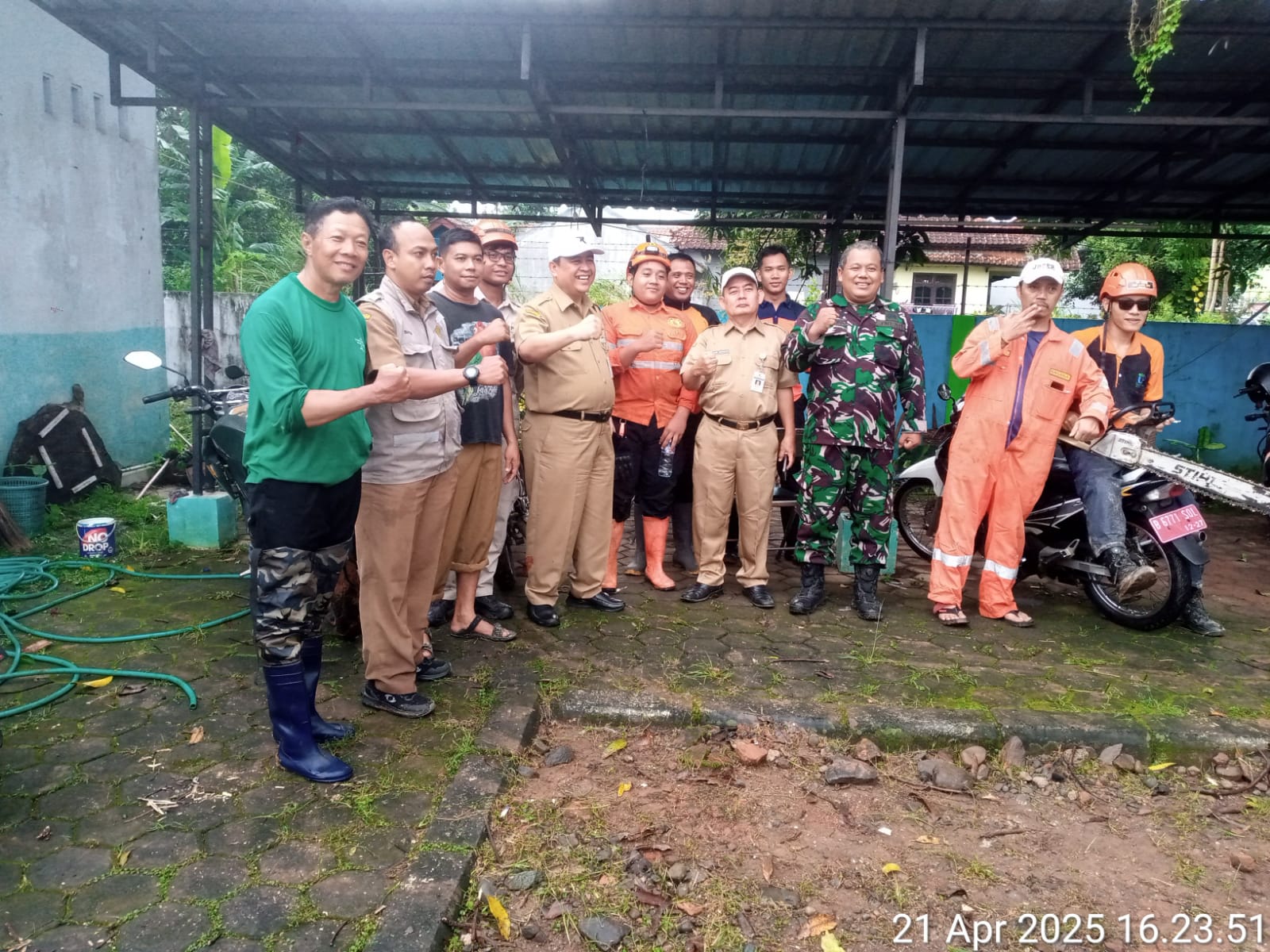 Pohon Mangga Tumbang di Karanganyar; Kepala BPBD dan Camat Tinjau Lokasi