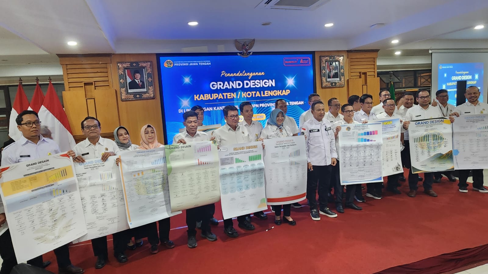Kepala Kantor Pertanahan Kabupaten Tegal Hadiri Penandatanganan Grand Design Kabupaten/Kota Lengkap